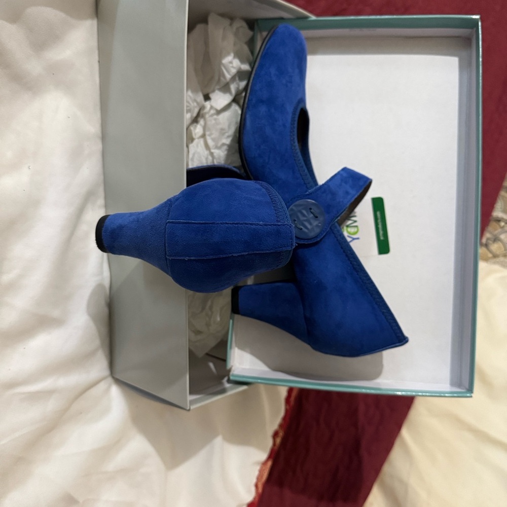 Array Blue Suede Heels